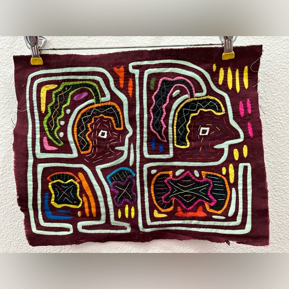 Kuna Indian Mola Textile Panama Latin America Applique Vintage Authentic - Picture 1 of 6